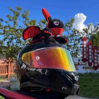 Toothless   Helmeted Dragon Plush Toy on Car Roof   Decoration   Sunroof Detachable Wings Move Red F