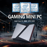 AKPAD Gaming Mini PC Intel I9 9880H I7 9750H I5 9300H GTX 1650 2*DDR4 NVMe SSD Desktop Computer NUC Windows 11/10 4K HD DP WiFi