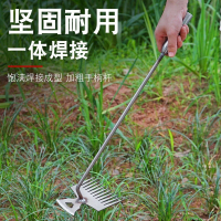 拔草神器 除草神器 鋤頭 四齒鐵柄拔草神器 除草工具 耙子 拔草器 加長錳鋼拔草神器 連根農用戶外多功能除草器兩用耙