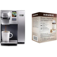 Keurig K155 Office Pro Single Cup Commercial K-Cup Pod Coffee Maker &amp; Brewer Cleanse Kit For Maintenance Includes Descaling