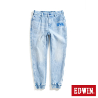 EDWIN  藍光動能全方位彈力縮口褲-女-拔淺藍