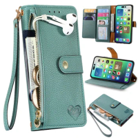 Zenfone 10 2023 5G Luxury Case Zipper Multi Card Leather RFID Block for Asus Zenfone 9 7 Pro 8 Flip Book Cover Zenfone10 ZS590KS