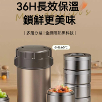【檸檬家居】316不鏽鋼保溫飯盒 2800ML(多層帶飯桶 圓筒便當盒 保鮮餐盒)