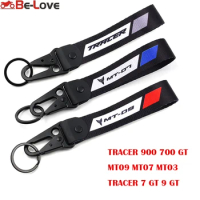 For YAMAHA TRACER 900 700 GT MT09 MT07 TRACER 7 GT 9 GT MT03 Embroidery Badge Key Cover Keyring Keychain motorcycle accessories