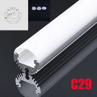 C29 5 Sets 50cm Round Shape LED Aluminum Channel System With Diffuse Cover End Caps Aluminum Profile for LED Bar Lights