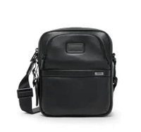 TUMI Alpha Medium Crossbody Leather Bag - Sling Bag / Selempang Pria - Black