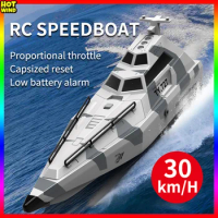 Remote Control Ship 2.4g High-speed Jet Electric Turbine High Horsepower Waterproof Remote Control Speedboat Rc Boat Toy Gift