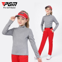 【元素運動】PGM兒童高爾夫衣服長袖T恤女童秋冬打底衫高爾夫服裝運動服