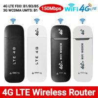 4G Wireless Router Portable 4G LTE USB Dongle 150Mbps High Speed Modem Stick with SIM Card Slot for Laptops Notebooks