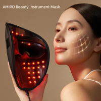 AMIRO Beauty Instrument Mask Photon Rejuvenation Instrument Large Row Lamp Facial Mask Instrument Face Household