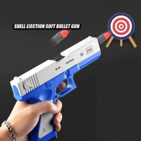 Soft Bullet Toy Guns M1911 Shell Ejected Foam Darts Blaster Fidget Gun Airsoft Weapon with Silencer Self Defense for Kids Adults