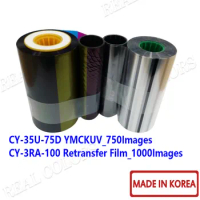 1Set Compatible DNP CY-35U-75D YMCKUv 750 Prints and film Made in Korea for DNP CX330 CX D80 ID Card Printer