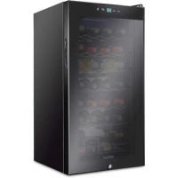 Bottle Compressor Wine Cooler Refrigerator w/Lock | Large Freestanding Wine Cellar For Red, White, Champagne