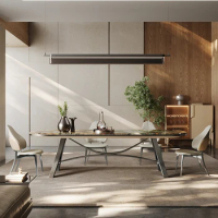 Pandora dining table minimalist modern simple high-end rectangular villa marble dining table