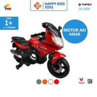MAINAN MOTOR MOTORAN AKI ANAK BESAR TYPE R PMB M688 Abu