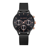 【PAUL HEWITT】德國原廠 38mm 黑面 黑框 米蘭錶帶 手錶 女錶 情人節(PH002811)