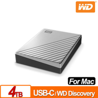 WD My Passport Ultra for Mac 4TB 2.5吋USB-C行動硬碟 WDBPMV0040BSL-WESN