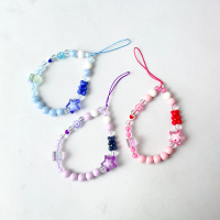 【SatSet.ind】 Beads Strap Gantungan Handphone Beruang Bintang Kecil (BI). Phone Cube Charm simple. Ge
