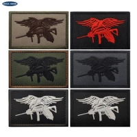 1PC America US Marine Corps USMC Navy Seals 6 Team Trident Patch Special Force Operation Devgru Airsoft Tactical Badge