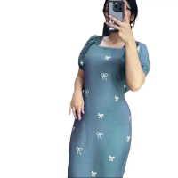 Daster Aqila Bahan Rayon Santung Motif Pita Kekinian Terbaru batik cantik karet nyaman busui wanita 