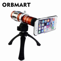 ORBMART 20X Mobile Phone Magnification Optical Zoom Lens Camera Telescope With Mini Tripod Case Cover For Apple iPhone 7 7 Plus