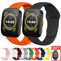 Tali Silikon Pengganti untuk Jam Tangan Amazfit Bip 6 5 Unity 3 U Pro S / GTS 4 Mini 3 2