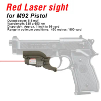 PPT 5mw Red Laser Sight Laser Device Hunting Laser Pointer For M92 Beretta Model 92 96 M9 gs20-0020