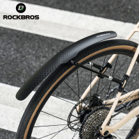 ROCKBROS บังโคลนจักรยานจักรยานพิทักษ์ PP พลาสติกอ่อนบังโคลนความเหนียวที่แข็งแกร่งถนนเหมาะสำหรับอุปกรณ์ป้องกันจักรยาน