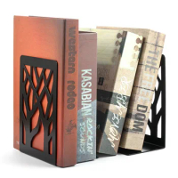 1Set Metal Creative Book Files Stationery, Book Holders, Book Stands, Reading Stands, Storage Shelves Openwork Table Decorations