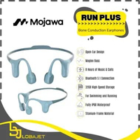 MOJAWA RUN PLUS - Bone Conduction Earphones IP68 Waterproof Swimming Built-in 32GB Storage Blue