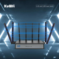 KuWFi 5G Wifi Router 1800Mbps SIM Router Long Range Powerful Wifi Amplifier Modem Wifi Extender Signal Booster Mesh Router