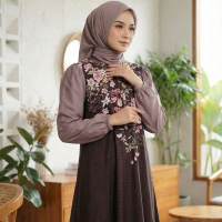 Asyifa Dress Gamis Muslim Wanita Dewasa Syari