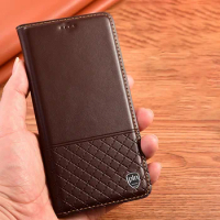 Luxury Genuine Leather Case For Samsung Galaxy S7 S8 S9 S10 S20 S21 S22 FE Plus Lite Ultra 5G Magnetic Flip Cover Wallet Cases