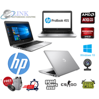 ( HP AMD A10 Gaming 15.6" ) HP PROBOOK 455 G4 AMD A10-9600P / AMD RADEON R7 GRAPHIC / 8-16GB RAM DDR