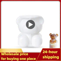 Teddy Bear Ice Mold Silicone Ice Maker Soap Mould Ice Cream Tool For Whiskey Wine Cocktail Coffee Juice Cake Decoration