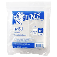 SUNZIP ถุงซิปใส ขนาด 13x18 ซม. (แพ็ค 80 ใบ)