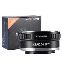 K&amp;F Concept Adapter Nikon F Ai AiS to Sony E for Sony a5000 a6000 a6400 A7C A7C2 A1 A9 A7S A7R2 A73 A7R4 A7R5