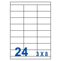 【Unistar裕德標籤】US4453 多功能白標24格 70x36mm -20張/包 三入組(A4/貼紙/標籤紙/防溢膠/無刺鼻味)