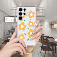 เคสโทรศัพท์แบบใส ลายดอกไม้สวย เข้ากันได้กับ Samsung Galaxy S6, S7, S8, S9, S10, S20, S21, S22, S23, 