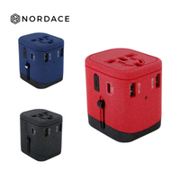 Nordace 旅行萬用轉接插頭 出國旅遊 USB接頭 type-C-3色可選-紅色