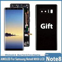 6.3" AMOLED LCD For Samsung Note 8 LCD with Frame Digitizer Touch Screen Assembly For Samsung Note8 N950 LCD Replacement