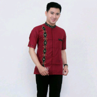 Koko dewasa pria motif batik Prada gold bahan Katun