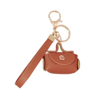 2022 Wallet Key Chain Men and Women Backpack Pendant Mini Car Key Case Cover Accessories Genuine PU Leather Keychain Bag Holder