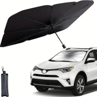 Automobile Windshield Sunshade-Foldable Automobile Umbrella Sunshade, Anti-Ultraviolet Car Front Window (Heat Protection) Windsh