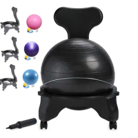 Balance Ball Chair Exercise Stability Yoga Ball Premium Ergonomic Chair for Home and Office Desk with Air Pump