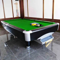 Factory cheap price slate marble 8ft 9ft billiards tbale solid wood pool table with tennis on top