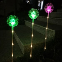 太陽能蒲公英花燈一拖三地插燈led戶外庭院花園裝飾燈插地草坪燈