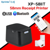 Portable Thermal Receipt Printer Mini Receipt Printing USB Bluetooth POS Printer Support Loyverse Android Windows System 58mm