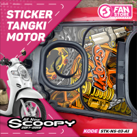 STIKER TANGKI MOTOR SCOOPY - STIKER TANGKI BENSIN MOTOR - STICKER STRIPING SCOOPY ANTI LUNTUR STIKER