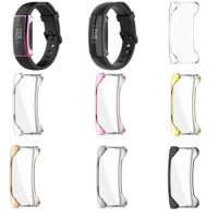 Suitable For Fitbit Inspire2 Watch Replacement Case With Screen Protector AntiScratch Soft TPU Protective Case Bumper Case